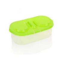 Healthy Plastic Food Container Portable Lunch Box Capacity Camping Picnic Food Fruit Container Storage Box for kids Dinnerware žalia