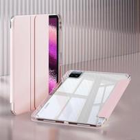 Skaidrus Hard Acrylic Funda skirtas Redmi pad SE 11 colių Smart dėklas Xiaomi mipad 6 11 MI PAD 5 PRO 11 12.1 dangtelis su rašiklio stovo laikikliu Redmi pad se 11inch rožinė