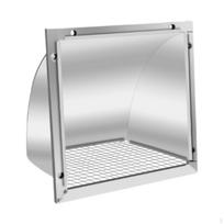 -Vėdinimo anga, -Deflektorius, Metalinės sieninės rozetės vėdinimo grotelės rozetėms, Oras 6 Inch