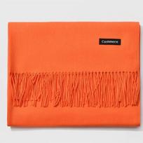 Korėjos stiliaus vienspalvis žieminis šalikas Kašmyro šalikas Šalikas Unisex Priedai Moteriški, Vyriški Grynos spalvos Pashmina vilnos kutai skara 3 orange