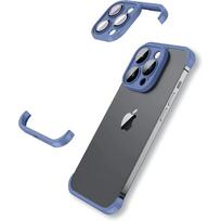 Titano Pilkos spalvos Besienė Kamera Objektyvo Apsauga TPU Bamperis Telefono Dėklas Dangtelis iPhone 16 15 Pro Max 14 Plus 13 12 11 14 15 13 Pro For iPhone 16Pro Max