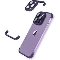 Titano Pilkos spalvos Besienė Kamera Objektyvo Apsauga TPU Bamperis Telefono Dėklas Dangtelis iPhone 16 15 Pro Max 14 Plus 13 12 11 14 15 13 Pro For iPhone 16 Plus
