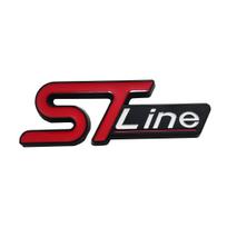 Metaliniai ST-Line automobilių lipdukai automobilio vidurinėms grotelėms, galinėms padangoms ir sparnui, emblemos lipdukas, tinka „Focus“, „Mondeo“, „Edge“ ir „Explorer“ modeliams juoda/raudona