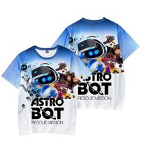 14 spalvų Astro Bot Anime Moteriški Vyriški Marškinėliai Animacinių filmų Spausdinti O-kaklu Didelio dydžio Trumpomis Rankovėmis Mada Vyriški Drabužiai Gatvės Stilius XXS balta