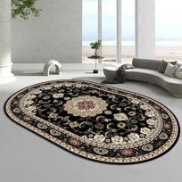 Ovalus kilimas svetainei, kilimas po sofa, kilimėlis studijai, kilimėlis po kavos staliuku, namų kambario kilimėlis, kilimėlis prie lovos miegamajame 100 * 200cm gray