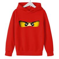 Super Šaunus Animacinis Ninjago Spaudinys Vaikų Džemperis Su Gobtuvu Ruduo ir Žiema Lauko Laisvalaikio Sportas Gatvės Berniukų Džemperis 130cm raudona