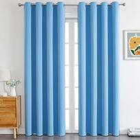 Aukšto tikslumo visiškai užtamsinanti matinio audinio užuolaida langui 132Cm * 46cm punched one piece [about 230g] šviesiai mėlyna spalva