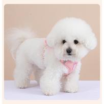 Šuns pavadėlis, liemenė, augintinio krūtinės diržas, šuns pavadėlis, kačiukas Shiba Inu Bichon, teddy šuns grandinė. S (3-3kg) white