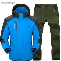 Unisex neperpučiamas ir neperšlampamas striukės ir kelnių komplektas pavasariui/rudeniui – idealus alpinizmui 5XL