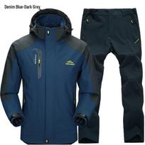 Unisex neperpučiamas ir neperšlampamas striukės ir kelnių komplektas pavasariui/rudeniui – idealus alpinizmui 4XL
