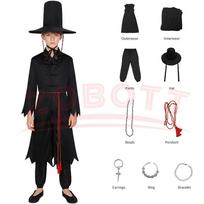 Anime filmo berniukų vaidmenų žaidimo rekvizitai, vakarėlio cosplay rinkinys K-POP berniukams Jinu, Helovino vakarėlio cosplay, komiksų parodos kostiumai Kid 110 black