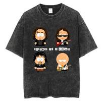 Skalbtas vintage System of A Down grafinis marškinėlis vyrams, gotikinis oversized marškinėlis vyrams, 90-ųjų alternatyvus metalo roko grupės marškinėlis L black