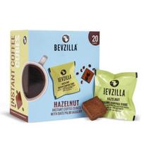 Bevzilla 20 Hazelnut Flavour Instant Coffee Cubes | Made with Date Palm Jaggery & Arabica Beans | Enjoy Hot & Cold beige