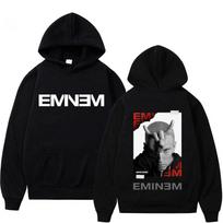 Raperio Eminemo Muzikinio Albumo Gobtuvai Pasaulinės Ekskursijos Grafinis Gobtuvas Vyrams Moterims Mada Hip Hop Punk Gobtuvas Vintage Megztinis Streetwear XL gray
