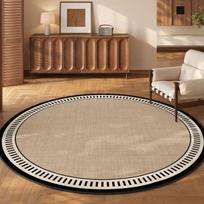 Apvalus kilimas Svetainės Sofos stiliaus Kavos staliuko Kėdės kilimėlis Miegamojo Lovos šoninis kilimėlis 80 * 80cm brown