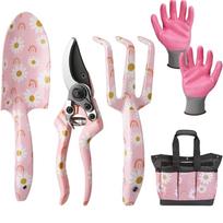 Garden Tool & Pruning Set with Bag – Complete Hand Tools Kit for Planting, Weeding & Outdoor Gardening One Size white