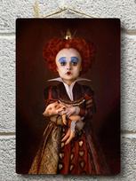 Anne Hathaway Baltoji Karalienė Disney Metalinis Plakatas, Alisa Stebuklų Šalyje Sienos Dekoras