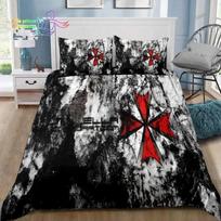 3D Spausdintas R-Resident Evil Žaidimų Žaidėjo Patalynės Komplektas Vienvietis Twin Pilnas Queen King Dydžio Lovos Komplektas Suaugusių Berniukų Miegamojo AU Single(140*210cm)3pcs black