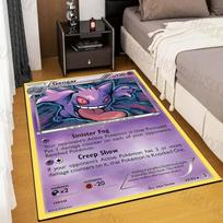 15 Sizes Gengar Pokémon Cards Print Rug Living Room Bedroom Carpet Mat Sofa Doormat Floor Rug Gift for Family Friend Potdemiel 100x120cm