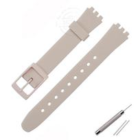 Minkšta silikoninė laikrodžio apyrankė, tinkama Swatch 12 mm, mergaitėms, moterims, spalvota, vandeniui atspari riešo apyrankė, laikrodžio priedai 12mm white