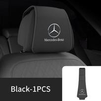 GLC GLB Automobilio Sėdynės Galvos Atramos Odinė Pagalvė Apsauginis Dangtelis Priedai Mercedes Benz AMG W203 W206 W220 W205 W211 W212 W201 juoda