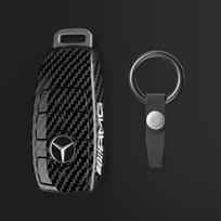Mercedes Benz automobilio raktų pakabukai Mercedes Benz AMG A B C E S klasėms W204 W205 GLC CLE CLA GLB GLC GLS W177 W222 Automobilio raktų dėklas C black