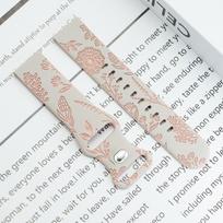 Silicone Strap For Samsung Galaxy Watch 4/5/6 20mm 44 45mm 5 Pro 40mm Two-Tone Dandelion Band for correa Galaxy Watch 7 classic Galaxy Watch 6 40mm white
