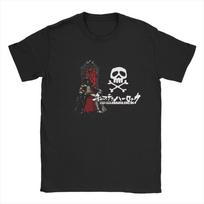 Captain Harlock Galaxy Express 999 Mens T Shirts Tee Shirt Short Sleeve Round Collar TShirts Pure Cotton Big Size Clothes L gray