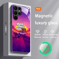 G-GTA6 R Žvaigždžių Žaidimas Karštas Telefono dėklas Samsung S25 S24 S23 S22 S21 S20 Plus Ultra Note20 Stiklinis Magnetinis Dėklas Samsung S24 pink