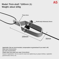 Tvirtiklis spygliuotos vielos įtempimui Plieninė sagtis tvirtinimui 2 mm 3 mm Ūkio tvorai ir šiltnamių vynuogių atramai gray