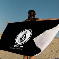 V-Volcom LOGO Madingas mikropluošto pledas Greitai džiūstantys paplūdimio rankšluosčiai Ypač didelis spausdinimas Super sugeriantis baseino rankšluosčio pledas W40*H60(CM) gray
