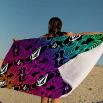 V-Volcom LOGO Madingas mikropluošto pledas Greitai džiūstantys paplūdimio rankšluosčiai Ypač didelis spausdinimas Super sugeriantis baseino rankšluosčio pledas W50*H100(CM)