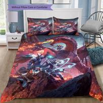 Dungeons & Dragons D20 kauliukų rašto patalynės komplektas, dovana žaidimų entuziastams. 140x200cm