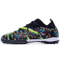 Seamless Knitting Ag Spikes Youth Grass Actual Combat Tf Non-Slip Wear-Resistant Football Shoes 42 black