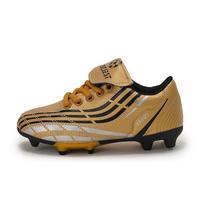 Youth Long Spike Soccer Shoes Size 31-39 TF Primary School Training Sneakers Soccer Shoes Lace Up Anti Slip Lightweight Sneaker 39 auksinė