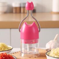 Garlic Peeler & Chopper: Mini Mortar for Mashing, Crushing & Mincing Garlic pink
