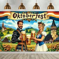 Oktoberfest alaus tema šventės fonas, audinio sienų reikmenys vakarėliui, svetainei, miegamajam, biurui, namams, lauko dekoravimui 150x100cm