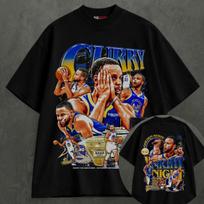 Night Night Marškinėliai Stephen Curry Grafinis T-shirt Vyrams Moterims T-shirt Oversized Y2k Medvilniniai Trumpomis Rankovėmis Streetwear Harajuku Moteriški Vyriški Drabužiai XXXL įvairiaspalvis