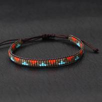 Ethnic Bohemia String Bracelet Women Handmade Adjustable Seed Beads Braclet Beach Surfer Casual Jewelry Ethnic String Braslet black