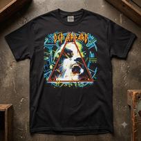 Def Leppard Hysteria Classic Rock Band Unisex Black T-Shirt L black
