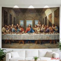 Milžiniška Paskutinės vakarienės gobeleno sieninė puošmena Biblijos meno Jėzus Kristus Krikščioniška religinė freska Dekoracija namams 150X200CM
