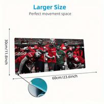 Toluca FC Mouse Pad, Large Gaming Desk Mat, Non-slip XXL Mousepad for Laptop & Tablet, Mini PC Playmat with Stitched Edges 30cmx60cm(11.8x23.6inch) black
