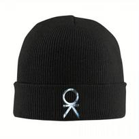 New OK Man Radiohead Knit Hat Beanies Autumn Winter Hats Warm Acrylic New Hip Hop Street Rock Band Caps For Men Women Gift One Size black