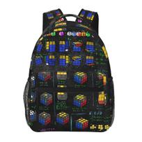 Matematika Rubikas Rubiks Rubikso Žaidėjo Kubas Matematikos Mėgėjai Studentų Kuprinė Mokyklinė Kuprinė Dieninė Kuprinė Žygiams Vyrams Moterims Kuprinė ant Pečių One Size