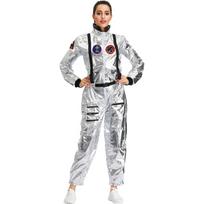Astronautų kostiumas Apsauginis kostiumas Sidabrinis kosmonautas Vyrai Moterys Kosminis kostiumas Helovyno Kalėdų Pasirodymas Kosmonauto kostiumas Kostiumų šventė Dovana S gray