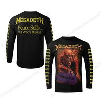 Vyriški roko grupės Megadeth ilgomis rankovėmis marškinėliai Megadeth grupė 3D spausdinimo marškinėliai Vyrams Moterims Mada Hip Hop Sportiniai viršutiniai drabužiai Marškinėliai Vyriški drabužiai 4XL black