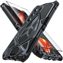 360 visiško apsaugos metalinis dėklas Samsung Galaxy s26 S25 S24 S23 S22 Ultra A52, aliuminio buferis, hibridinis tvirtas smūgiams atsparus dangtelis Galaxy A52 5G juoda