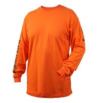 Juodas žirgas TF2510 FR Medvilnės trikotažo ilgomis rankovėmis T-shirt Oranžinė S orange