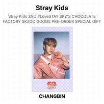 Stray Kids 2ND #LoveSTAY SKZ’S CHOCOLATE FACTORY SKZOO GOODS PRE-ORDER SPECIAL GIFT Official Photocard CHANGBIN gray
