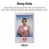 Stray Kids 2ND #LoveSTAY SKZ’S CHOCOLATE FACTORY SKZOO GOODS PRE-ORDER SPECIAL GIFT Official Photocard FELIX 02 white